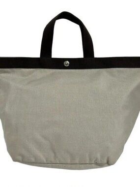 Herve Chapelier Cordura Boat Tote L Beige Dark Brown Cordura Nylon Tote Bag